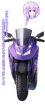  1girl choujigen_game_neptune motor_vehicle motorcycle neptune_(choujigen_game_neptune) neptune_(series) official_art purple purple_heart tagme translation_request vehicle 