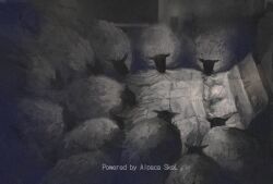  1other alpaca_connect animal bed blanket check_copyright commentary_request copyright_request english_text greyscale highres indoors kohata_(kohatazuke) limited_palette monochrome official_art pillow sheep sleeping tokyo_insomnia window wool 