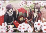  brown_hair green_eyes hakuouki_shinsengumi_kitan kazuki_yone okita_souji_(hakuouki) saitou_hajime_(hakuouki) 