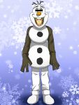  1boy blonde_hair branch carrot censored costume frozen_(disney) housen_natsuki identity_censor olaf_(frozen) olaf_(frozen)_(cosplay) snowman solo steve_fox tekken 