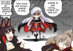 akagi_(azur_lane) angry animal_ears azur_lane belfast_(azur_lane) fox_ears jean_bart_(azur_lane) long_hair multiple_girls