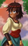  1girl ajna_(indivisible) beads bocodamondo bracelet commentary_request highres indivisible jewelry solo 