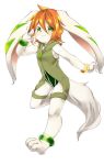  animal_ears azuki_akizuki freedom_planet furry green_eyes milla_basset orange_hair short_hair simple_background smile solo tail white_background 