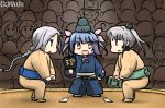  3girls akitsushima_(kantai_collection) alternate_costume dated hamu_koutarou i-19_(kantai_collection) kantai_collection multiple_girls sumo tagme umikaze_(kantai_collection) 