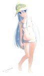  1girl blue_eyes character_name eight_tohyama hat hibiki_(kantai_collection) highres kantai_collection long_hair sketch solo 