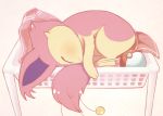  basket no_humans poke_ball pokemon pokemon_(creature) reference_work sally_(luna-arts) skitty sleeping solo 