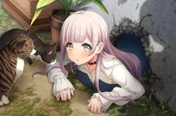 d4dj dress grey_eyes izumo_saki long_hair silver_hair