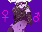  1boy akizuki_hakuto blonde_hair dellinger_(one_piece) hat one_piece purple_background simple_background solo undressing 