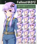  1girl belt blueberry_(5959) blush commentary_request download_link fallout fallout_4 hair_ornament highres long_hair purple_hair smile solo twintails violet_eyes vocaloid voiceroid yuzuki_yukari 