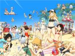  aki_minoriko aki_shizuha alice_margatroid animal_ears annotated barefoot beach bikini bucket chen cirno clothes_writing contemporary crab crustacean daiyousei everyone fishing flandre_scarlet flying front-tie_top fujiwara_no_mokou gap hairband hakurei_reimu hat hinanawi_tenshi hong_meiling horn hoshiguma_yuugi hourai_doll houraisan_kaguya ibuki_suika inaba_tewi innertube inubashiri_momiji izayoi_sakuya kaenbyou_rin kagiyama_hina kamishirasawa_keine katou_haruaki kawashiro_nitori kazami_yuuka kirisame_marisa kisume kochiya_sanae komeiji_koishi komeiji_satori konpaku_youmu konpaku_youmu_(ghost) kurodani_yamame leaf leaf_on_head legs letty_whiterock lily_white lunasa_prismriver lying lyrica_prismriver merlin_prismriver mizuhashi_parsee morichika_rinnosuke moriya_suwako multiple_girls myon mystia_lorelei nagae_iku name_tag not_present on_back on_side one-piece_swimsuit onozuka_komachi parasol patchouli_knowledge plaid_bikini reisen_udongein_inaba reiuji_utsuho remilia_scarlet ribbon rumia saigyouji_yuyuko sand_castle saturday_night_fever school_swimsuit shameimaru_aya shikieiki_yamaxanadu side-tie_bikini sky summer sunbeam sunlight swimsuit sword touhou towel umbrella volleyball water weapon wriggle_nightbug yagokoro_eirin yakumo_ran yakumo_yukari yasaka_kanako 