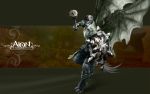  aion armor asmodian highres official_art shield wings 