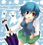  :p ayase08 heterochromia pun2 short_hair tatara_kogasa tongue touhou umbrella 