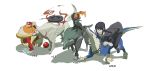  amaterasu black_hair brown_hair chain chains crossover dog hat helmet link link_(wolf) long_hair mario midna multiple_boys nintendo okami oom poochy_(yoshi's_island) repede straddle super_mario_bros. tales_of_(series) tales_of_vesperia the_legend_of_zelda twilight_princess wii_version wolf yuri_lowell 