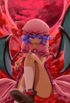  1girl hat peptide red_eyes remilia_scarlet solo touhou wings 