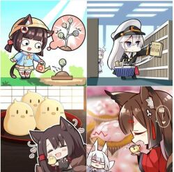 akagi_(azur_lane) amagi_(azur_lane) animal_ears azur_lane belfast_(azur_lane) collage enterprise_(azur_lane) kaga_(azur_lane) long_hair medium_hair multiple_girls mutsuki_(azur_lane) short_hair