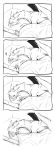  bed blanket comic commentary dragon erubo father_and_son monochrome original yuran_(erubo) yuran_no_papa_(erubo) 