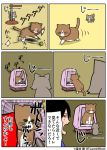  artist_self-insert cat comic commentary kounoike_tsuyoshi original simple_background staring translation_request twitter_username 
