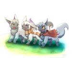  artist_name blue_eyes clothed_pokemon dated glasses heterochromia ivan_(ffxazq) no_humans open_mouth pokemon pokemon_(creature) poochyena red_eyes scarf simple_background smile violet_eyes white_background 