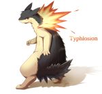  artist_name character_name dated highres ivan_(ffxazq) no_humans pokemon pokemon_(creature) simple_background solo typhlosion white_background 
