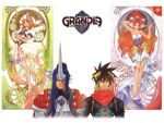  2boys 2girls artist_request grandia grandia_ii horn melfice_(grandia) multiple_boys multiple_girls official_art ryudo_(grandia) tagme 