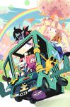  adventure_time car colorful finn gashi-gashi gunter highres ice_king jake lumpy_space_princess marceline_abadeer motor_vehicle princess_bonnibel_bubblegum rainbow vehicle 