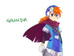  1boy cape character_name grandia grandia_i hani_kuraun hat justin_(grandia) long_hair solo sword weapon 