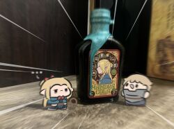 1boy 1girl dungeon_meshi elf long_hair marcille_donato pointy_ears real_life_insert short_hair superappleman