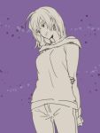  1girl lineart monochrome sketch sweater yahari_ore_no_seishun_lovecome_wa_machigatteiru. yukinoshita_haruno zbura 