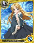  1girl asia_argento bishop_(chess) blonde_hair card_(medium) character_name chess_piece dress green_eyes high_school_dxd long_hair looking_at_viewer solo 