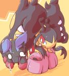  lucario mawile mega_lucario mega_mawile nettsu-_(sinker-ball) no_humans pokemon pokemon_(creature) 