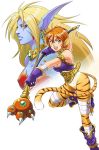  1girl alternate_costume animal_ears breastplate breasts breath_of_fire breath_of_fire_ii cat_ears cat_tail furry mappy_(manhole_opener) no_pants rinpoo_chuan short_hair solo tail weapon 