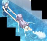  2girls gakusen_toshi_asterisk highres multiple_girls pool sasamiya_saya screencap swimming toudou_kirin 