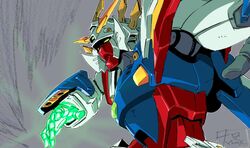  g_gundam gundam highres mecha no_humans shining_gundam 