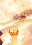  3boys ahoge back clouds cloudy_sky field fire_emblem fire_emblem:_fuuin_no_tsurugi gloves grass green_hair headband leaning_on_person motion_blur multiple_boys noki_(affabile) orange_(color) out_of_frame outdoors redhead roy_(fire_emblem) sitting sky sleeping tree wolt younger 