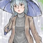  casual lowres rain red_eyes rozen_maiden rozenweapon silver_hair suigintou umbrella 