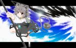  basket grey_hair highres jewelry mouse mouse_ears mouse_tail nazrin pendant red_eyes short_hair tail takoyaki1116 touhou wallpaper 