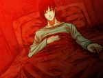  bed game_cg male pillow red sakisaka_fuminori saya_no_uta 