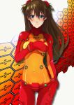  blush breast_hold brown_hair covering embarrassed fusion-s long_hair neon_genesis_evangelion plugsuit rebuild_of_evangelion shikinami_asuka_langley solo souryuu_asuka_langley test_plugsuit 