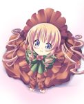  blue_eyes blush dekosuke dress looking_up rozen_maiden shinku 