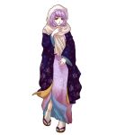 bad_id japanese_clothes lavender_hair letty_whiterock long_hair purple_eyes sandals socks solo touhou violet_eyes 