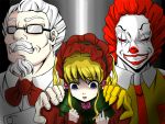  blue_eyes bow colonel_sanders creepy crossover dress mcdonald&#039;s mcdonald's ronald_mcdonald rozen_maiden shinku tears what you_gonna_get_raped 