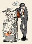  chiko_(beroro) dress formal necktie payphone phone suit suitcase takasu_ryuuji toradora! 