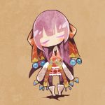  1girl ankle_boots arianna_(sekaiju) armor boots closed_eyes hair_ribbon hands_together joh purple_hair ribbon sekaiju_no_meikyuu shin_sekaiju_no_meikyuu_2 skirt solo thigh-highs violet_eyes 