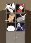  471_kakka akamaru_(youkai_watch) angora_rabbit cat commentary_request esper_nyanko gochuumon_wa_usagi_desu_ka? jibanyan juubey_(kazumi_magica) kyubey mahou_shoujo_kazumi_magica mahou_shoujo_madoka_magica no_humans osomatsu-san rabbit tippy_(gochuumon_wa_usagi_desuka?) wild_geese youkai_watch 