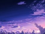  aoha_(twintail) blue clouds no_humans original purple scenery sky 