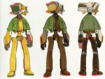  alternate_color canti concept_art flcl jacket no_humans official_art robot sadamoto_yoshiyuki 