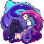  1girl animal animal_hug arbok black_gloves blue_eyes blush boots earrings elbow_gloves full_body gloves inuki_(aruurara) jewelry long_hair musashi_(pokemon) pink_hair pokemon pokemon_(anime) pokemon_(creature) short_shorts shorts sitting smile team_rocket thigh-highs thigh_boots thighs transparent_background very_long_hair 