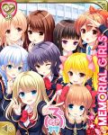  6+girls chloe_lemaire english girlfriend_(kari) multiple_girls murakami_fumio official_art sasahara_nonoka school_uniform tagme 