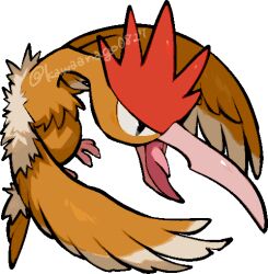  animal_focus bird chibi chibi_only commentary_request fearow full_body kawaanago lowres no_humans open_mouth pokemon pokemon_(creature) pokemon_focus solo tongue transparent_background twitter_username 