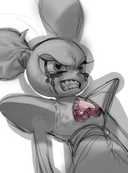  anger_vein angry crying crying_with_eyes_open eyelashes fang furious gem gem_(steven_universe) heart heart-shaped_pupils highres makeup no_ears pink_gemstone runny_makeup shoulder_pads_(fashion) snarling spinel_(steven_universe) steven_universe steven_universe:_the_movie symbol-shaped_pupils tears teeth tto_ja twintails 